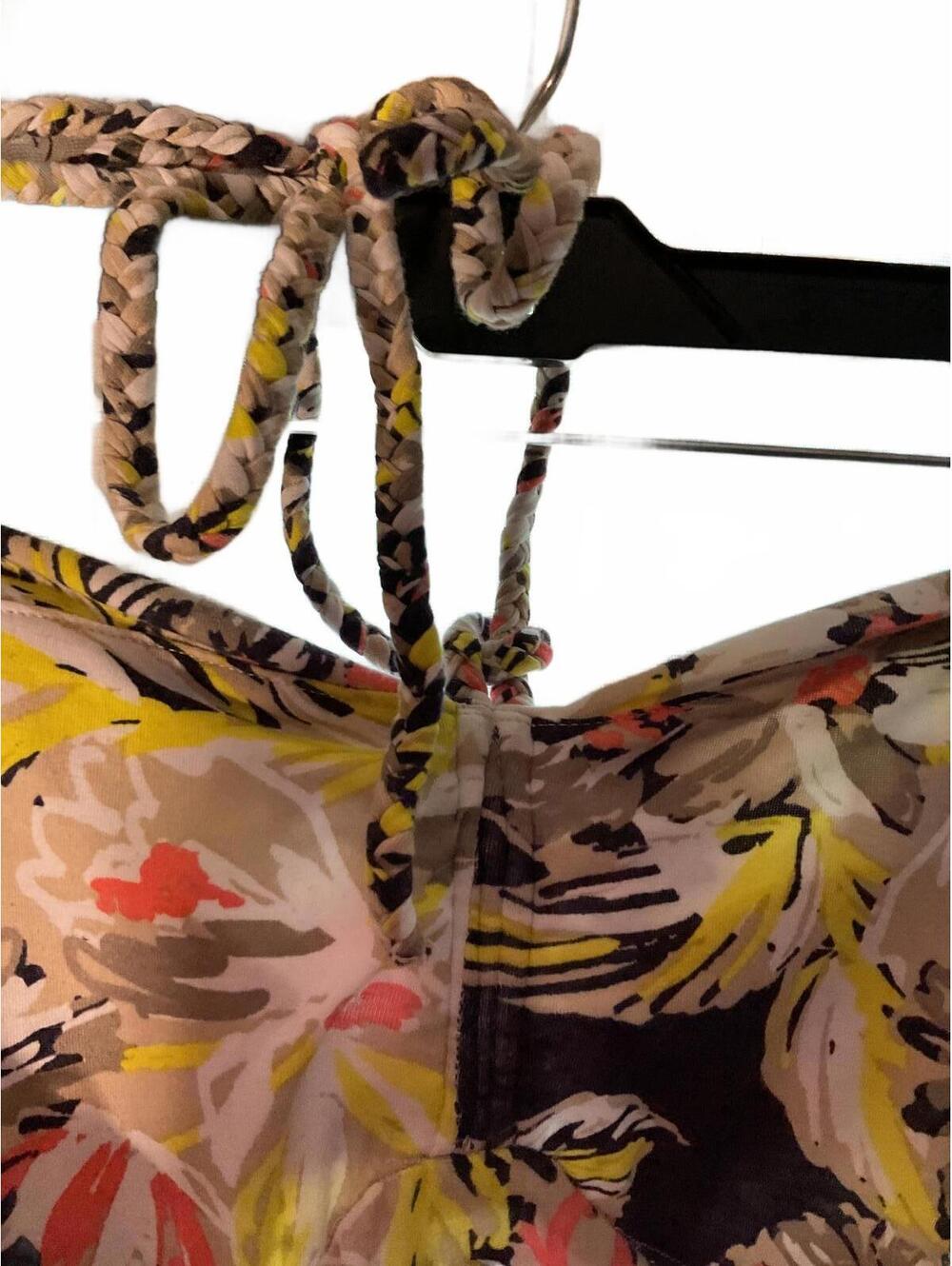 Love Fire Halter Floral Tropical Vacation Summer Maxi Dress Size Large - Picture 10 of 10
